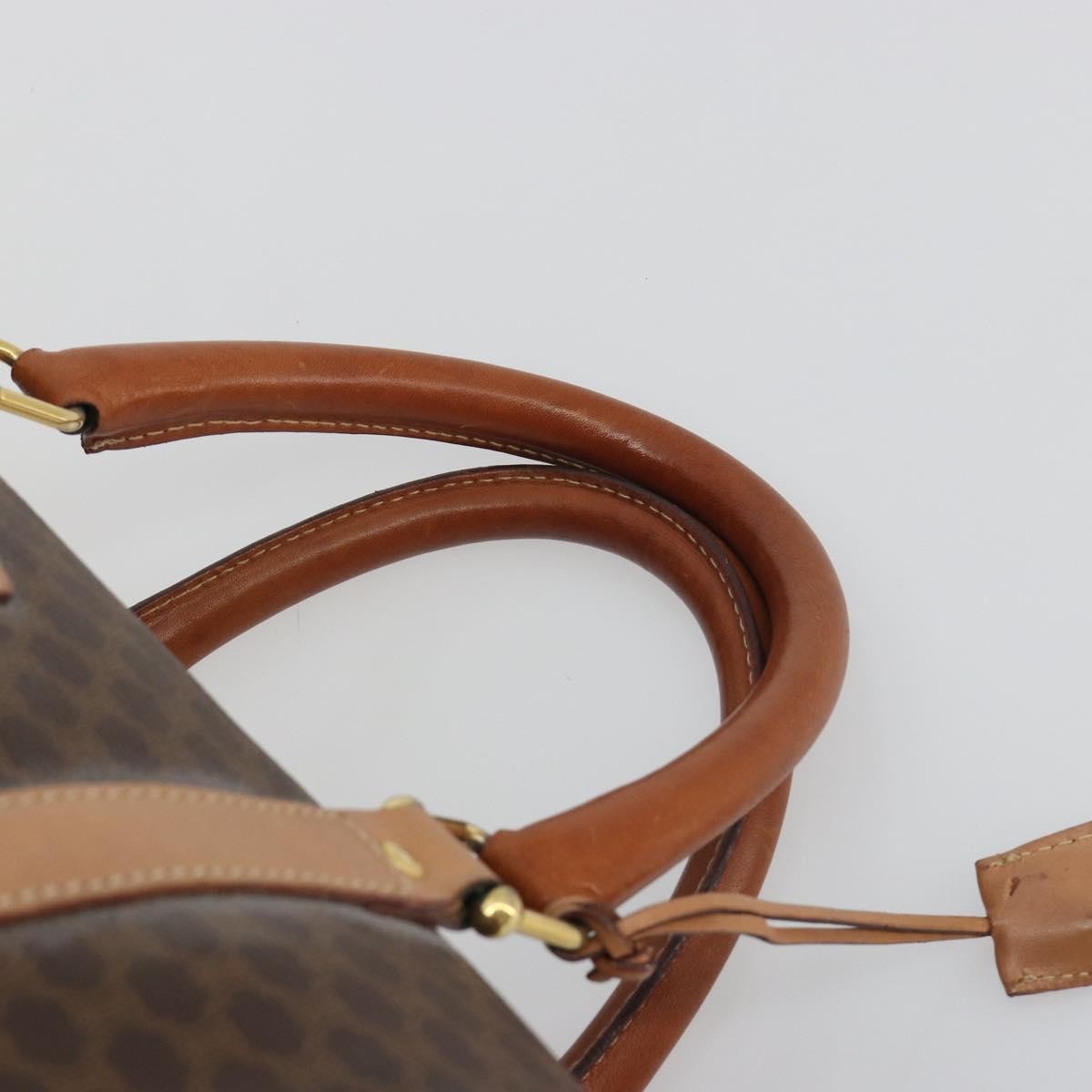 Celine Vintage Duffle Macadam Coated Canvas Brown Pvc Travel Bag Bag (Pre-Owned)