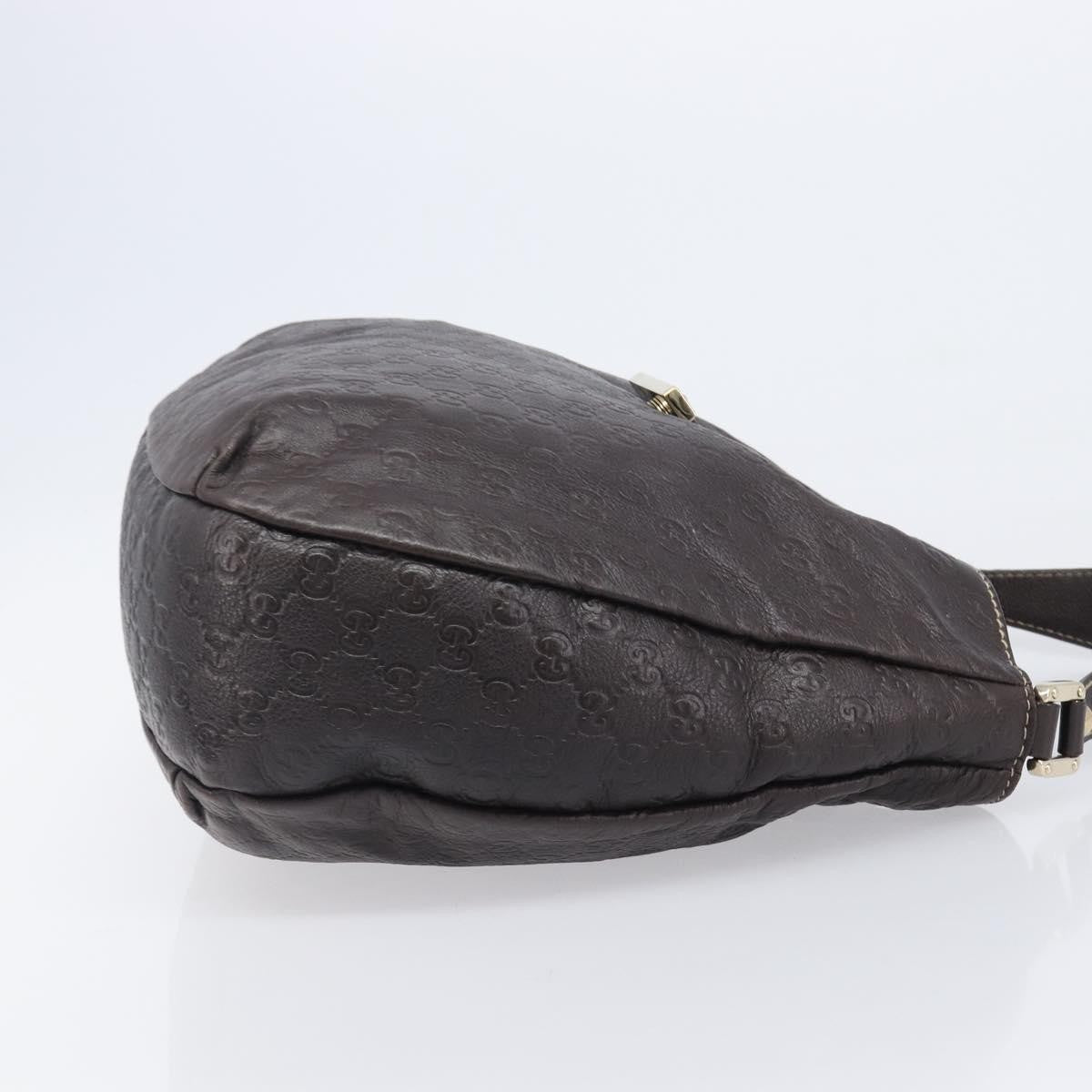 Gucci New Ladies Web Hobo Guccissima Leather Brown Leather Shoulder Bag Bag (Pre-Owned)