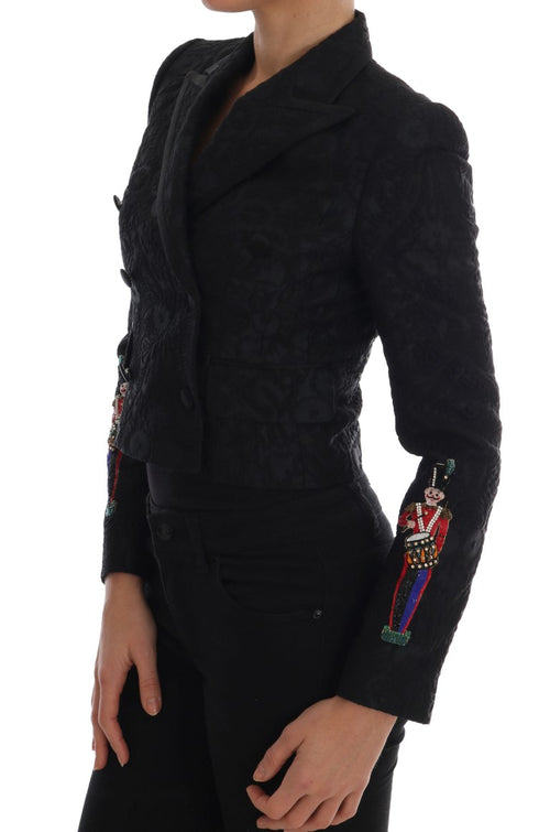 Dolce & Gabbana Black Brocade Blazer Women's Jacket