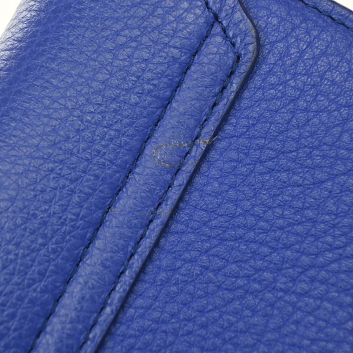 Chloe Aby Chain Leather Blue Leather Shoulder Bag Bag (Pre-Owned)