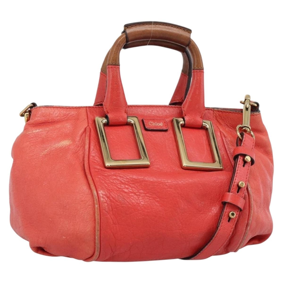 Chloe Ethel Leather Red Leather Handbag (Pre-Owned)