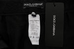 Dolce & Gabbana Black Brocade High Waist Capri Women's Shorts