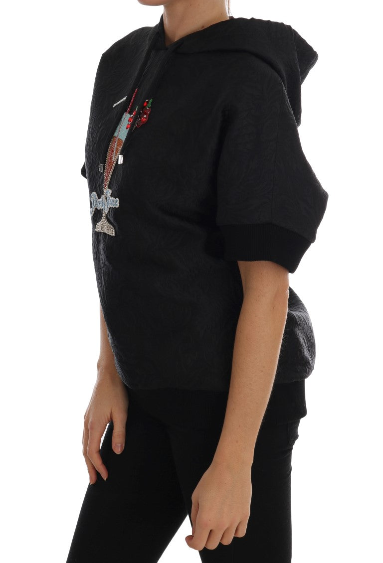 Dolce & Gabbana Enchanted Brocade Crystal Hooded Women's Sweater