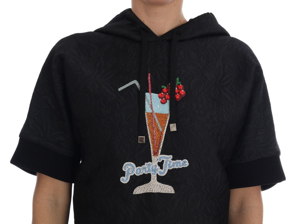 Dolce & Gabbana Enchanted Brocade Crystal Hooded Women's Sweater