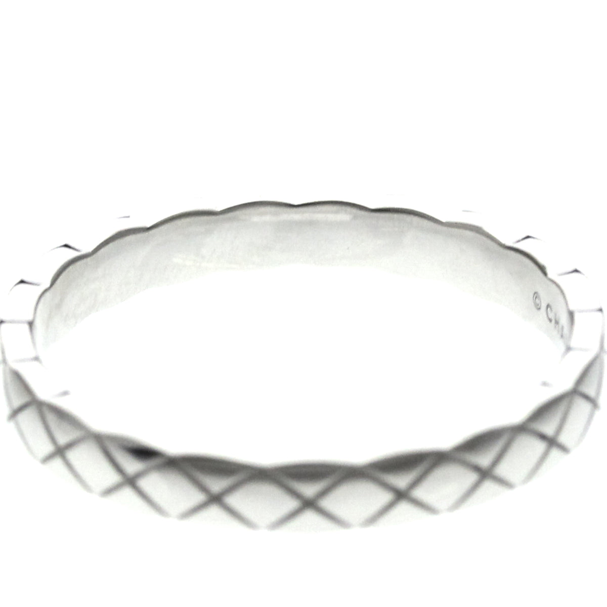 Chanel Coco Crush 18K White Gold Silver White_Gold Ring Jewelry (Pre-Owned)