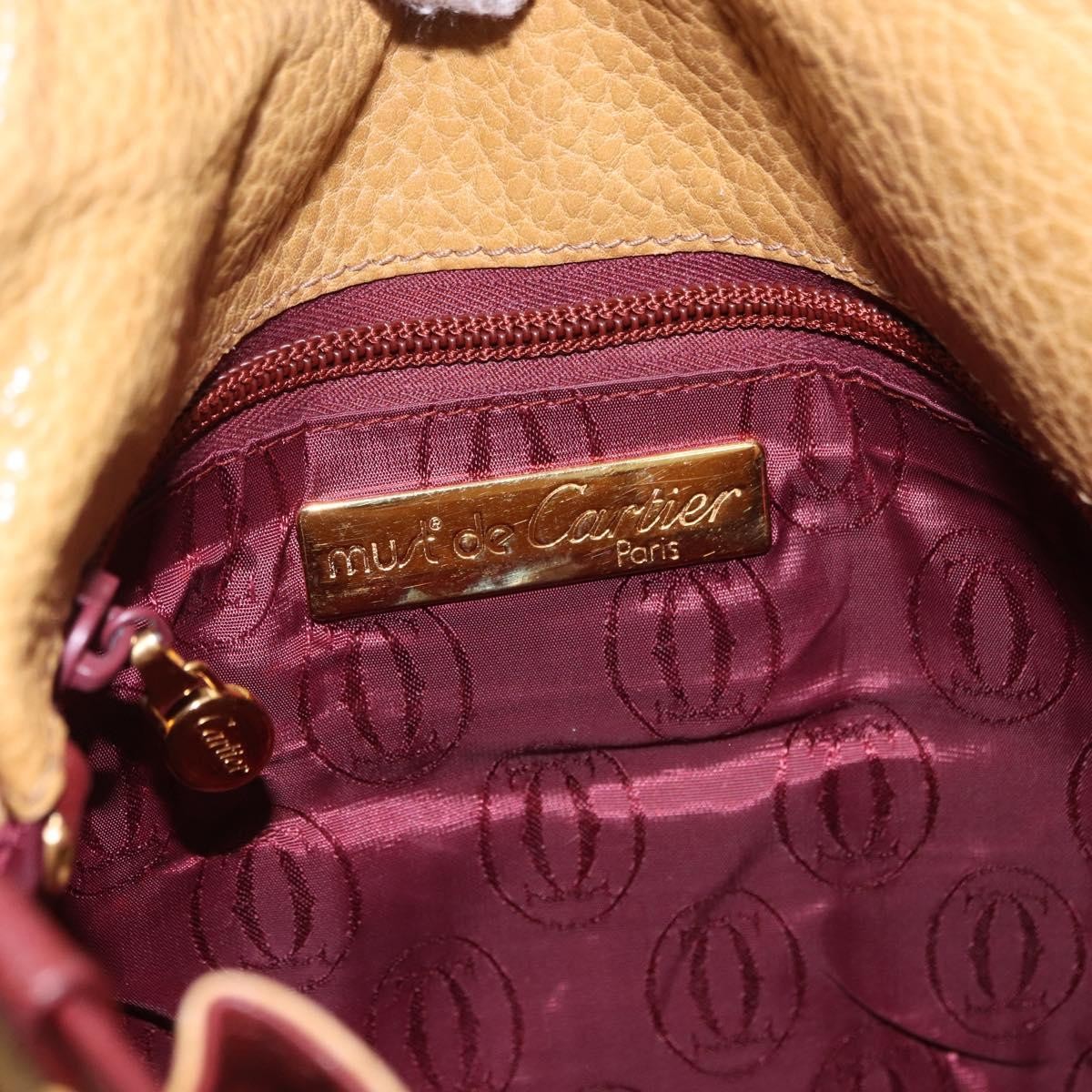 Cartier Tasseled Must De Cartier Leather Brown Leather Shoulder Bag Bag (Pre-Owned)