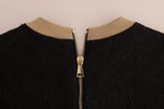 Dolce & Gabbana Black Fairy Tale Brocade Zipper Women's Sweater