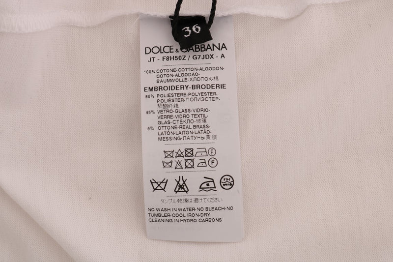 Dolce & Gabbana White Cotton Fairy Tale Women's T-Shirt
