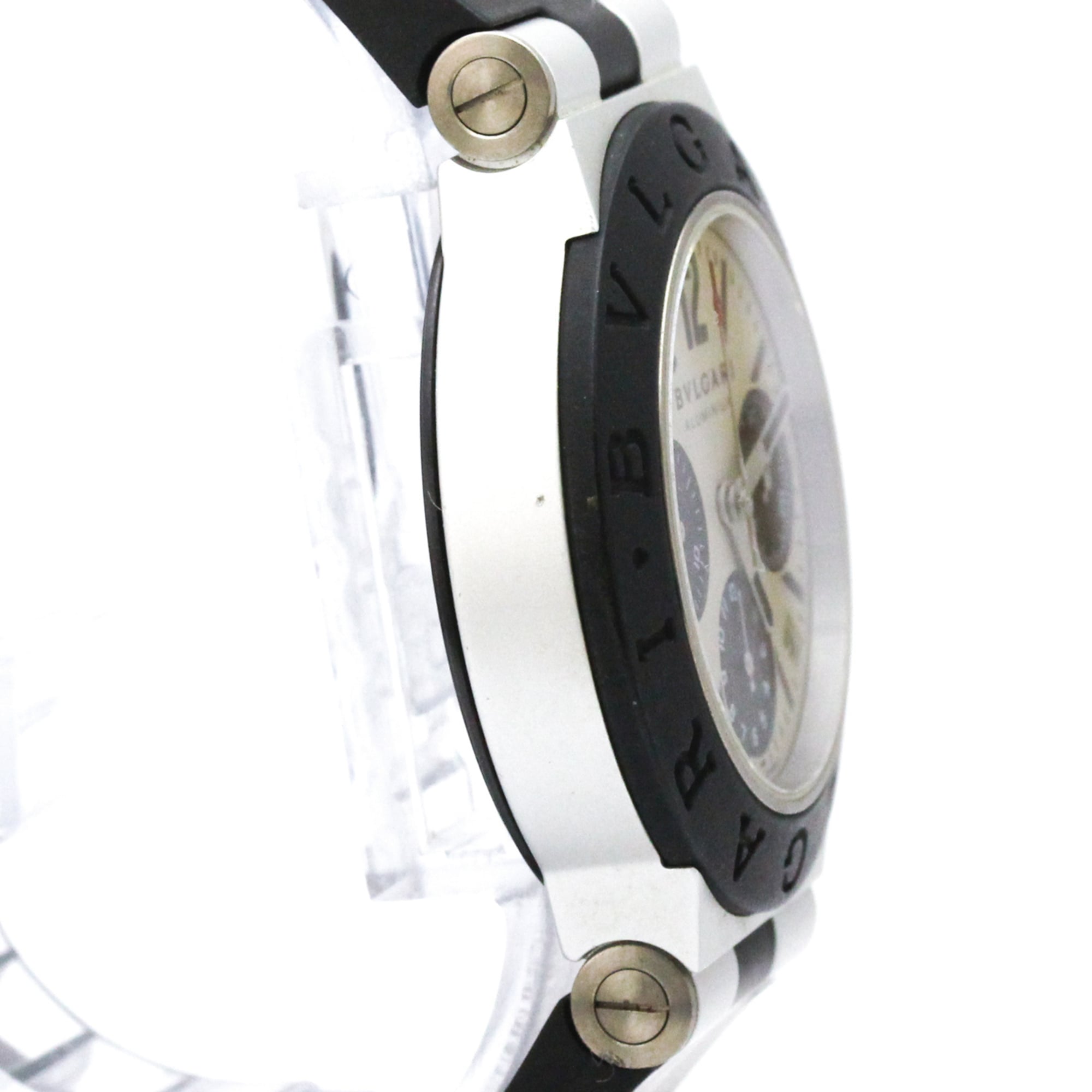 Bvlgari Diagono Aluminium Chronograph Automatic Aluminium And Rubber Watch (Pre-Owned)