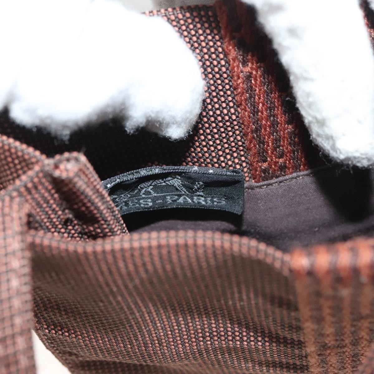 Hermes Herline Canvas Brown Canvas Crossbody Bag Bag (Pre-Owned)