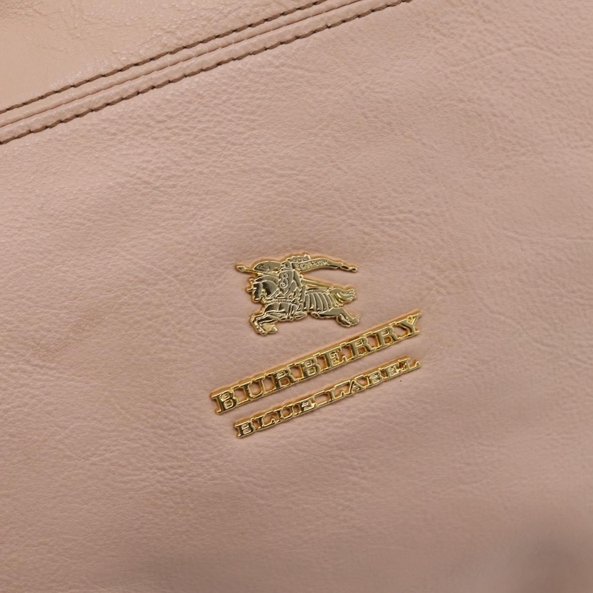 Burberry Blue Label Leather Pink Leather Shoulder Bag Bag (Pre-Owned)
