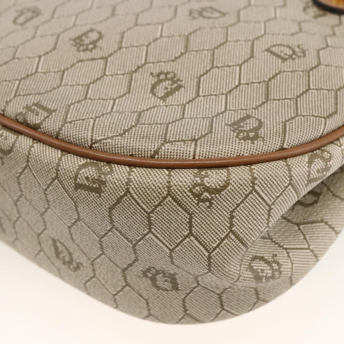 Christian Dior Vintage Honeycomb Canvas And Leather Beige Canvas Shoulder Bag Bag (Pre-Owned)