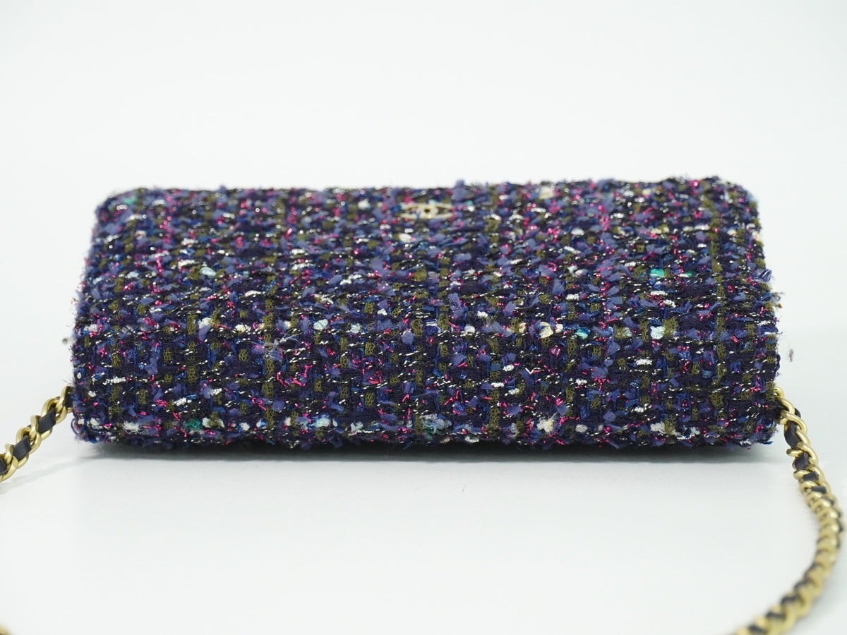 Chanel Wallet On Chain Tweed Multicolour Tweed Shoulder Bag Bag (Pre-Owned)