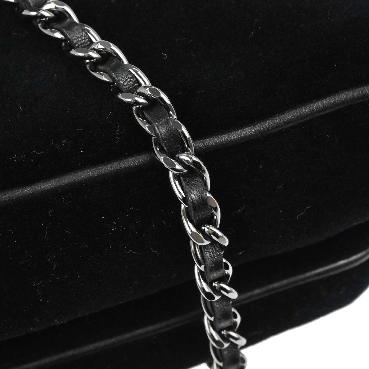 Chanel Giant Mademoiselle Lock Chain Velvet Black Velvet Shoulder Bag Bag (Pre-Owned)