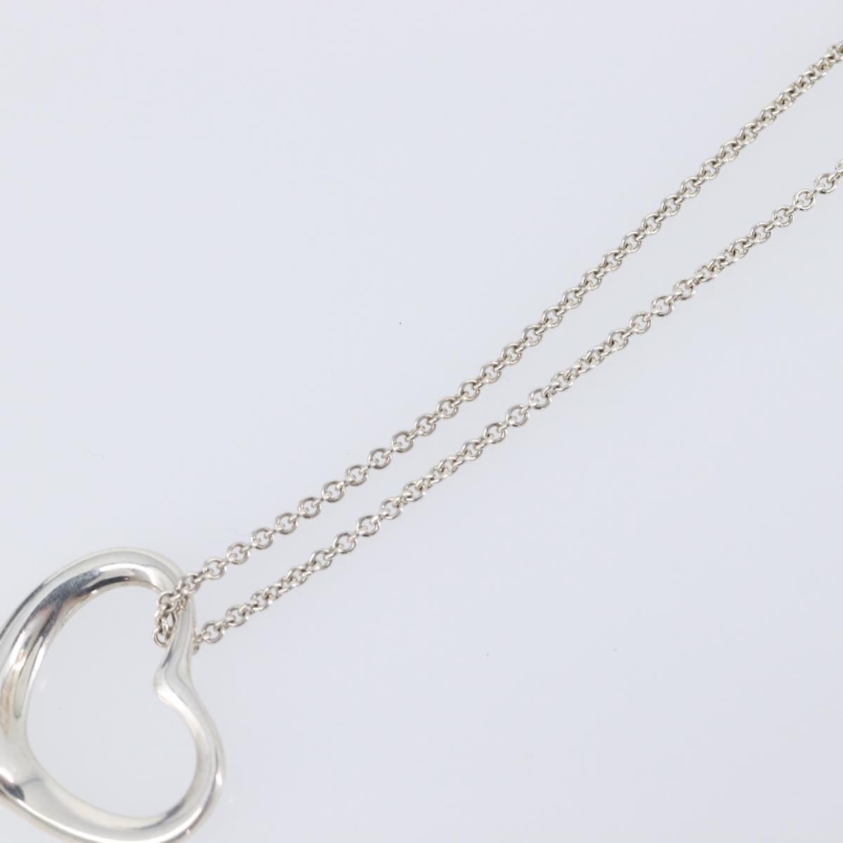 Tiffany & Co. Elsa Peretti Open Heart Pendant Sterling Silver Silver Silver Necklace Jewelry (Pre-Owned)
