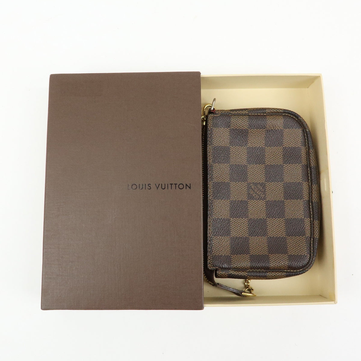 Louis Vuitton Pochette Accessoires Damier Brown Canvas Clutche & Pouche Bag (Pre-Owned)