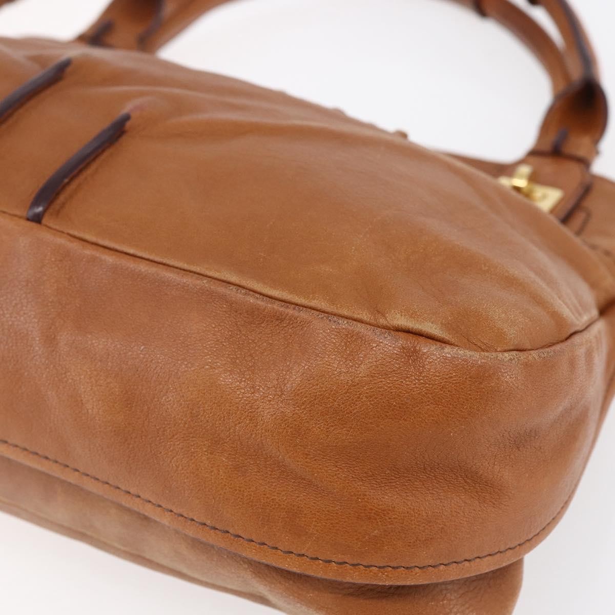 Chloe Margaret Leather Brown Leather Handbag (Pre-Owned)