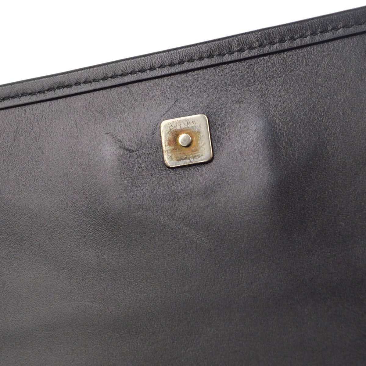 Gucci Lux Flap Messenger Diamante Leather Black Leather Shoulder Bag Bag (Pre-Owned)