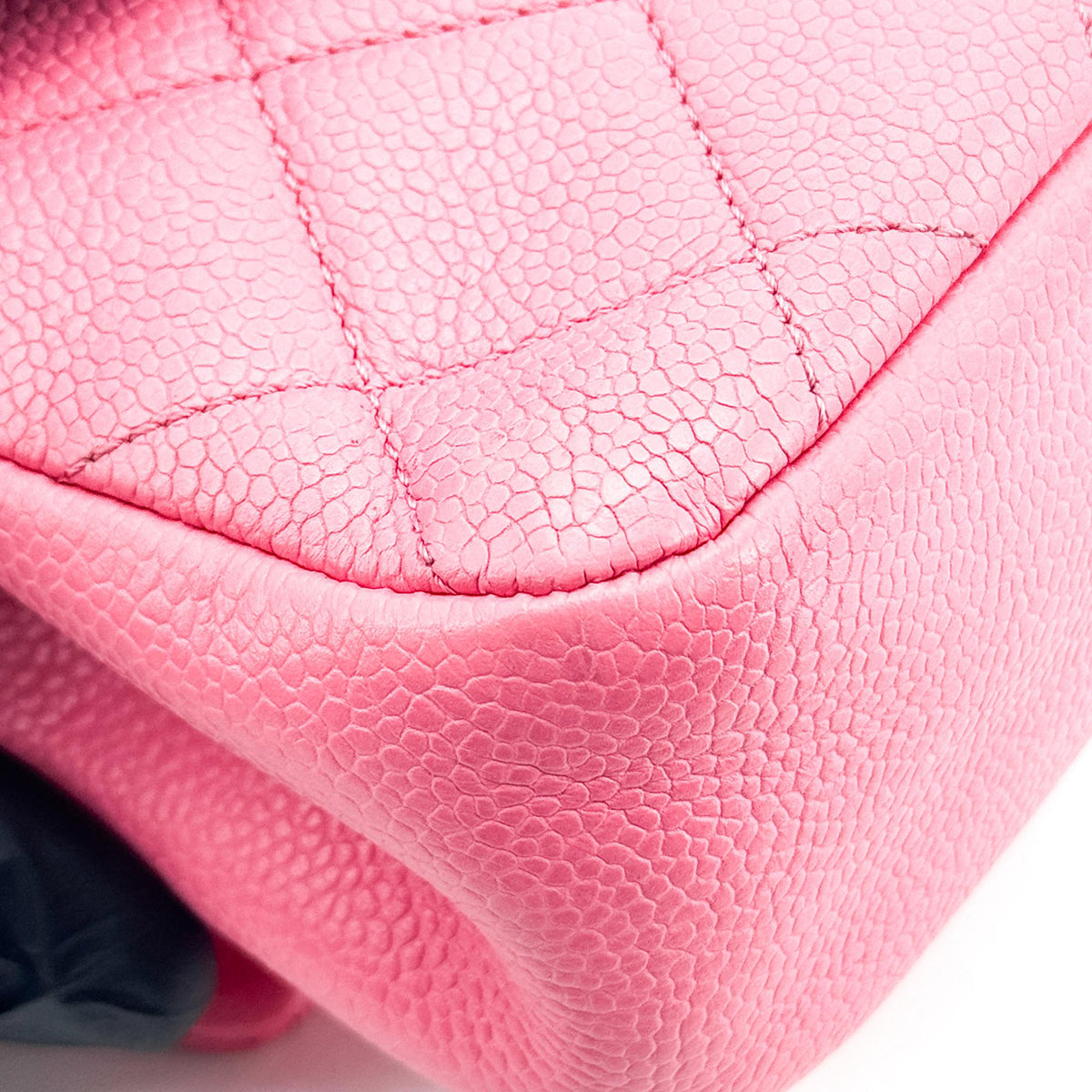 Chanel Classic Square Flap Clutch With Chain Quilted Caviar Pink Calfskin Clutche & Pouche Bag (Pre-Owned)
