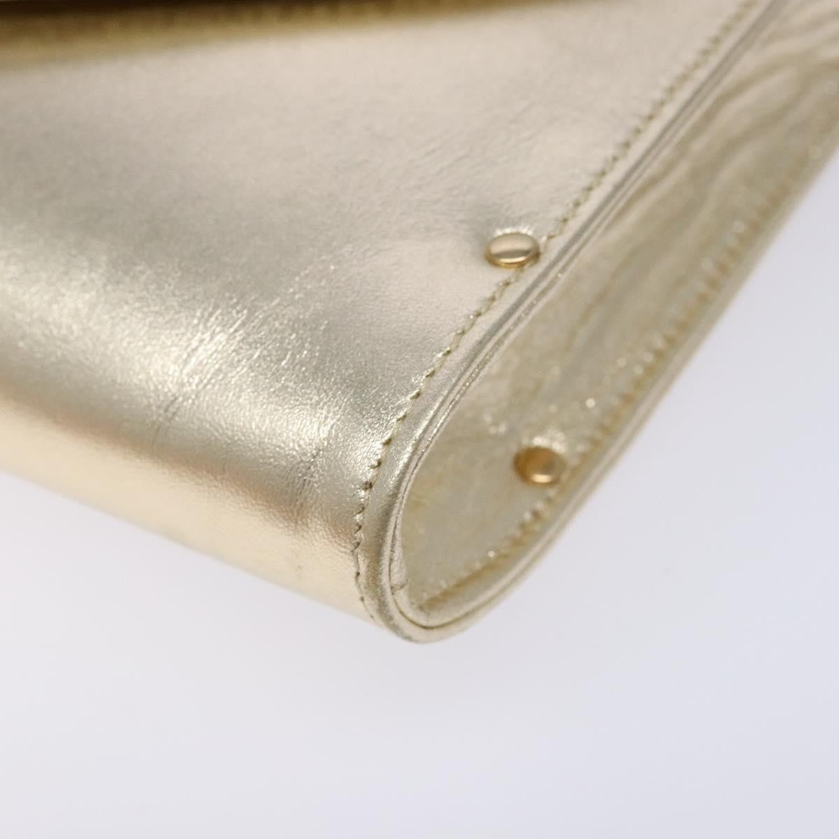 Salvatore Ferragamo Gancini Leather Gold Leather Shoulder Bag Bag (Pre-Owned)