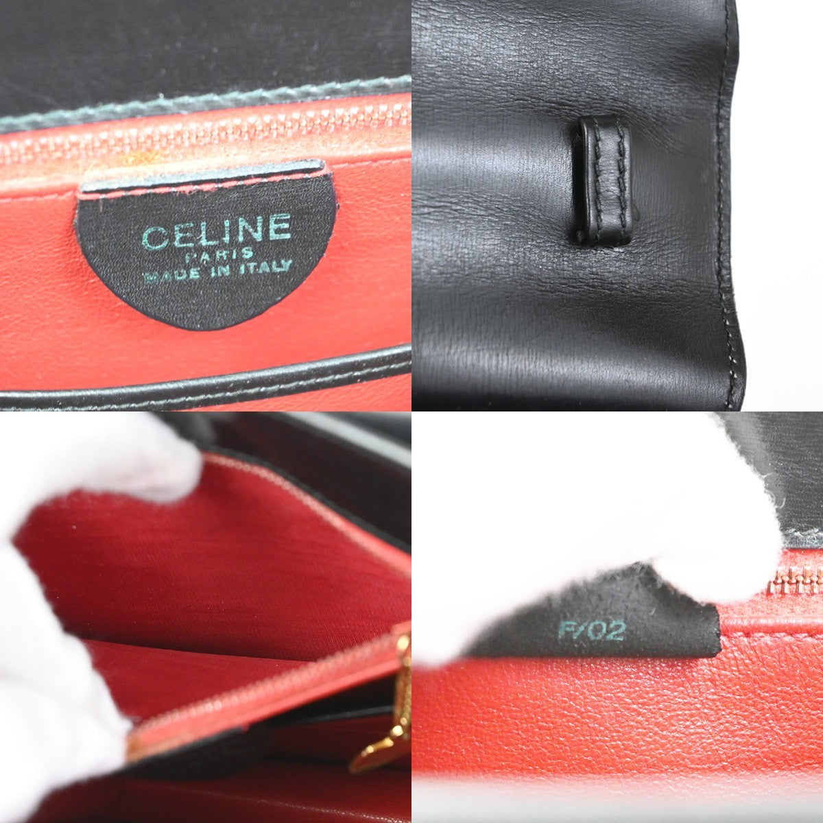 Celine Vintage Leather Black Leather Shoulder Bag Bag (Pre-Owned)