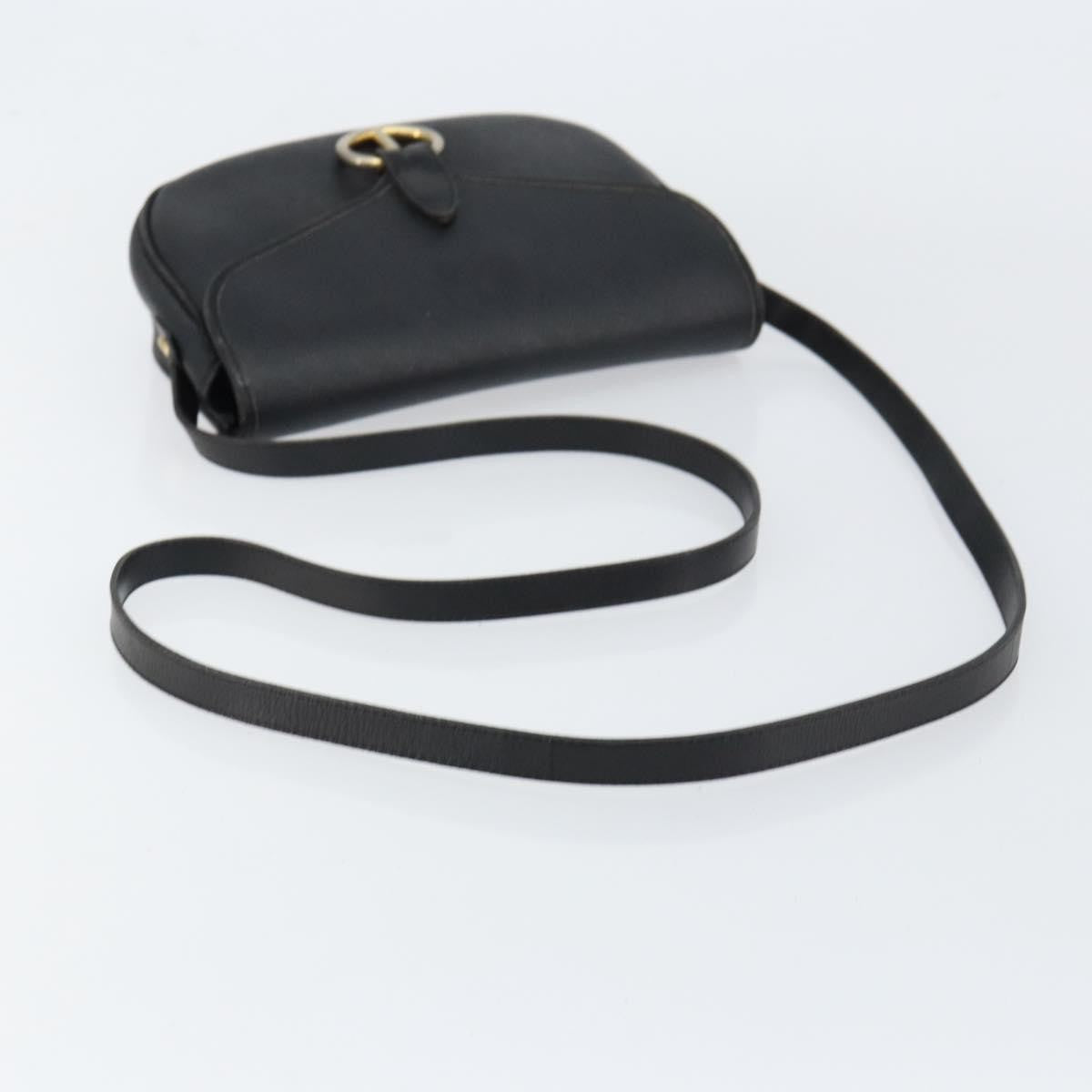 Christian Dior Vintage Honeycomb Flap Coated Canvas Black Canvas Shoulder Bag Bag (Pre-Owned)