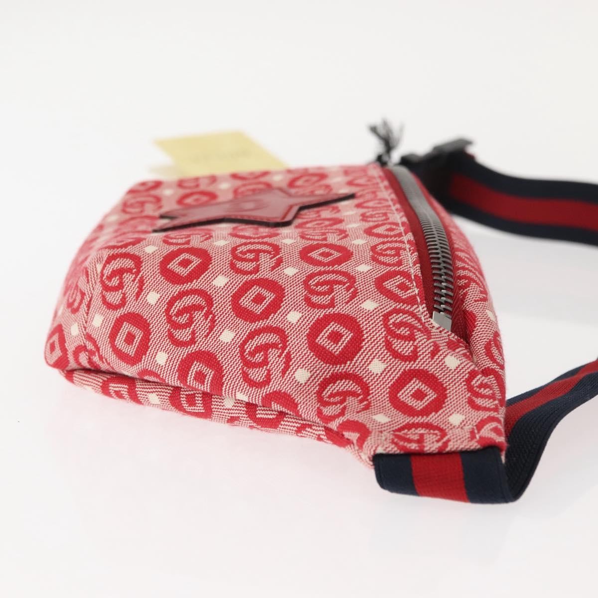 Gucci Children's Belt Gg Coated Canvas Red Canvas Handbag (Pre-Owned)