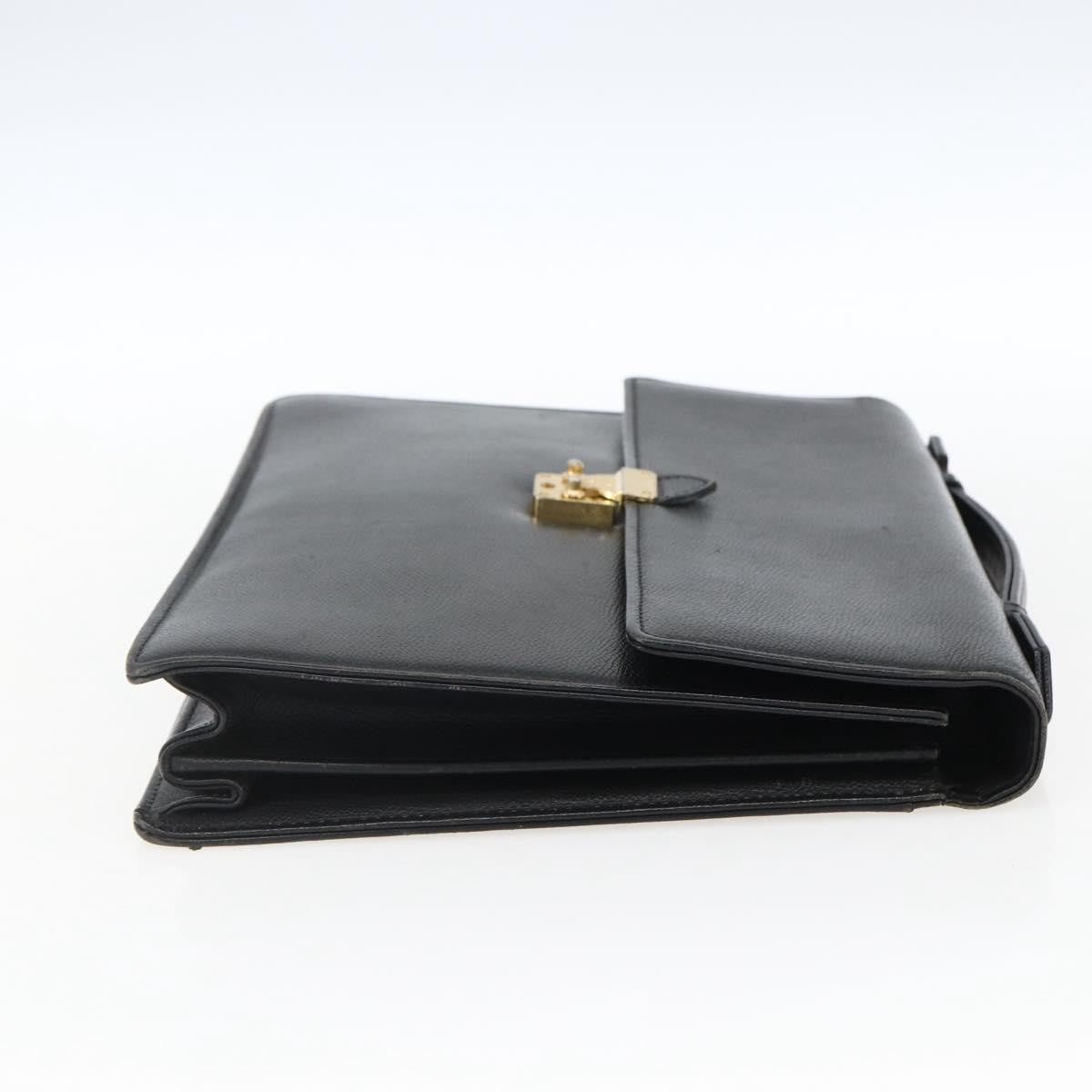 Saint Laurent Handbag Leather Black Leather Handbag (Pre-Owned)