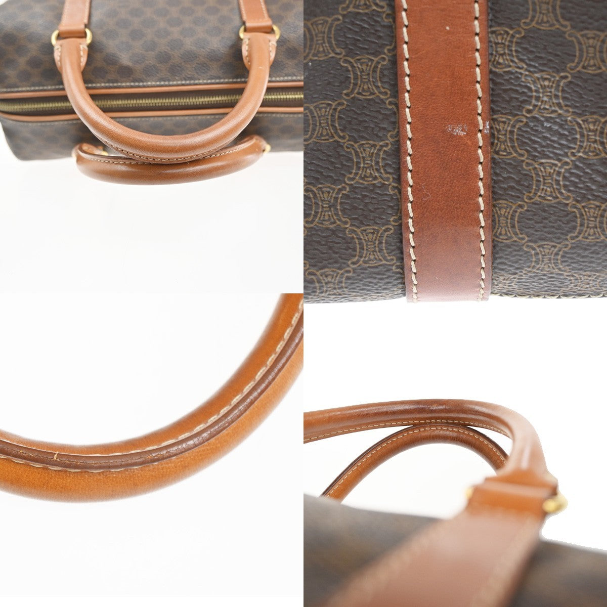 Celine Macadam Macadam With Leather Brown Pvc Handbag (Pre-Owned)