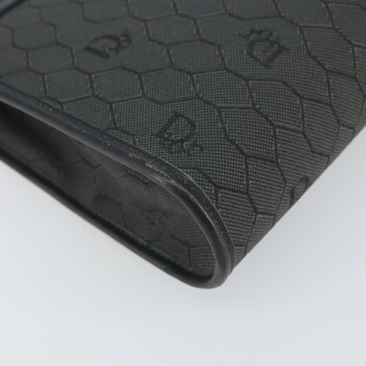 Christian Dior Vintage Honeycomb Flap Coated Canvas Black Pvc Shoulder Bag Bag (Pre-Owned)