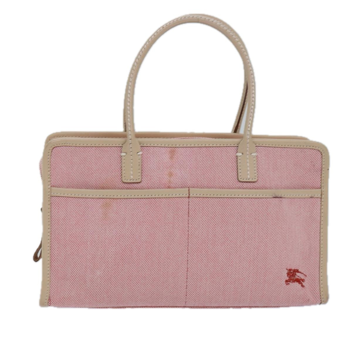 Burberry Blue Label Canvas Pink Canvas Handbag (Pre-Owned)