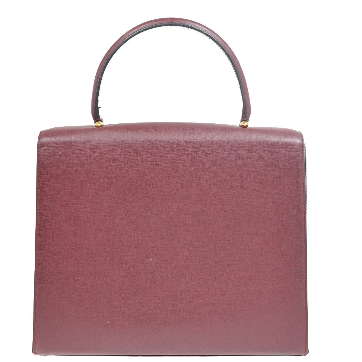 Cartier Must De Cartier Leather Burgundy Leather Handbag (Pre-Owned)