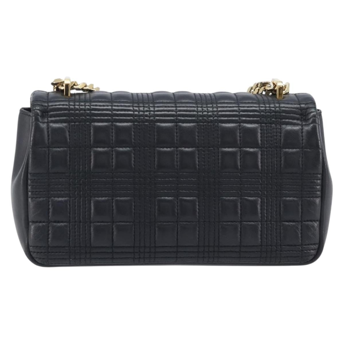Burberry Lola Wallet On Chain Quilted Leather Black Leather Crossbody Bag Bag (Pre-Owned)