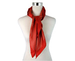 Gucci Women's Red Silk With Gold Star Print And "GUCCY" Logo Scarf 519591 6500