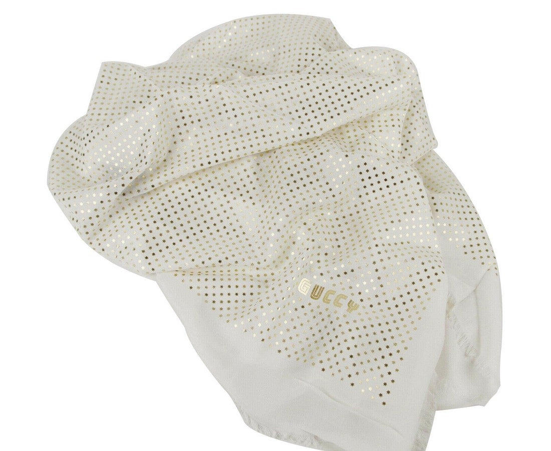 Modal Cashmere "GUCCY" Star Print Large Square Scarf
