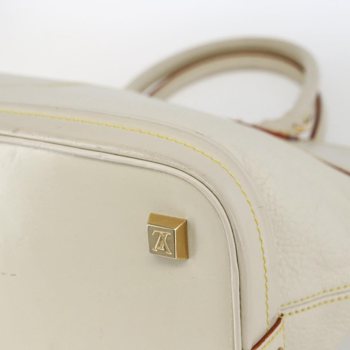 Louis Vuitton Suhali Lockit Leather White Leather Handbag (Pre-Owned)