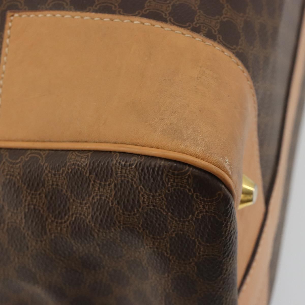 Celine Boston Macadam Canvas Brown Pvc Travel Bag Bag (Pre-Owned)