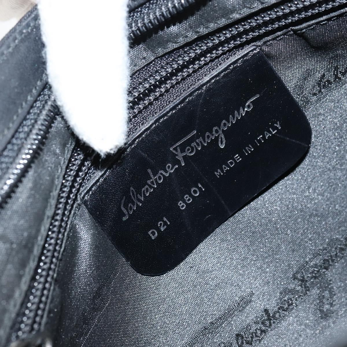 Salvatore Ferragamo Vala Nylon Black Nylon Shoulder Bag Bag (Pre-Owned)