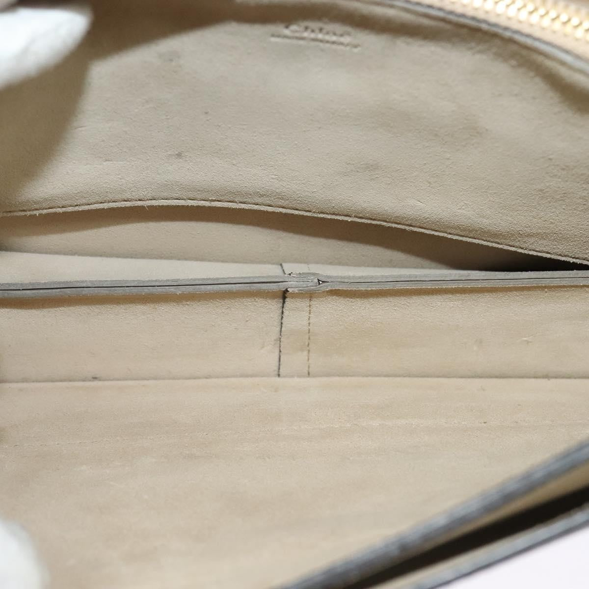 Chloe Faye Leather And Suede Gray Suede Shoulder Bag Bag (Pre-Owned)