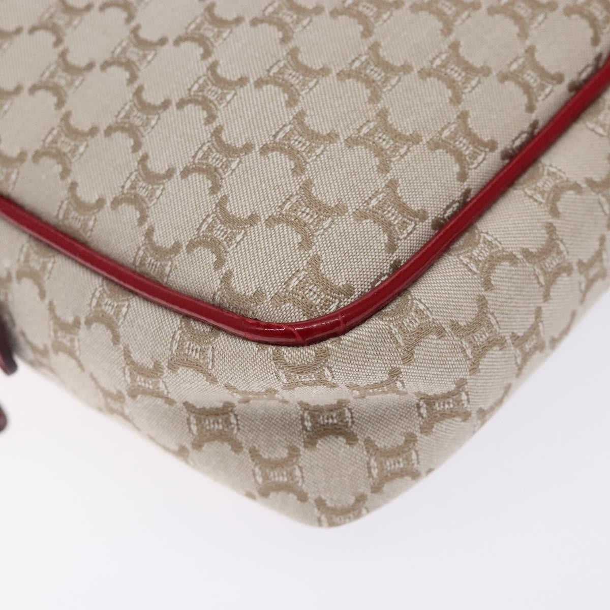 Celine Vintage Macadam Canvas Beige Canvas Shoulder Bag Bag (Pre-Owned)