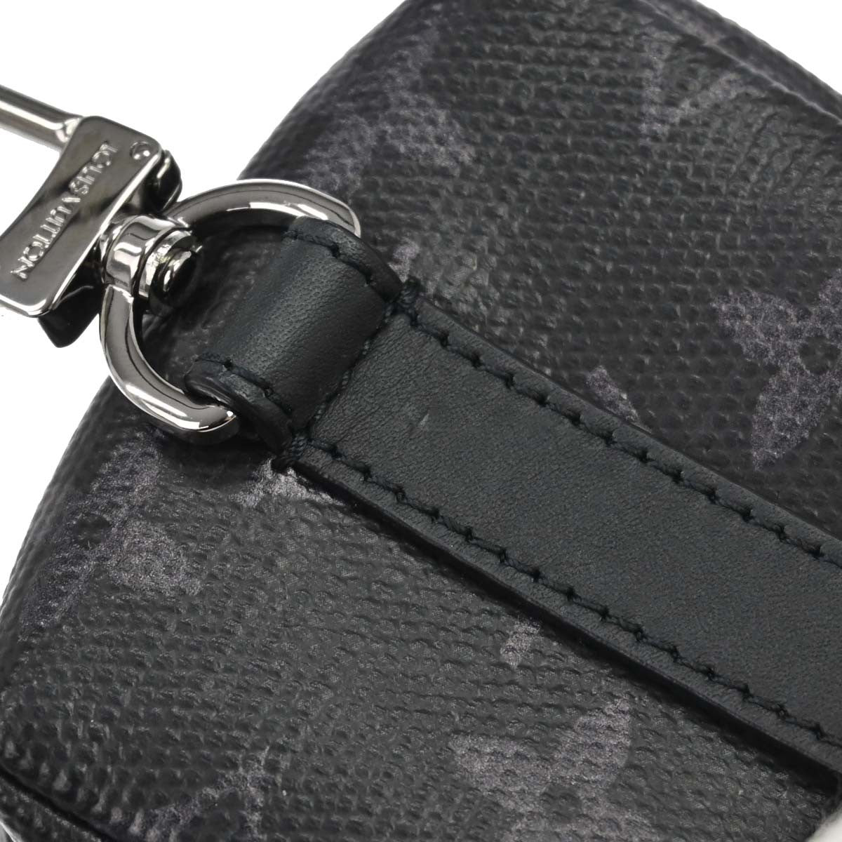Louis Vuitton Box Pouch Bag Charm And Belt Charm Rainbow Monogram Eclipse Canvas Black Leather Charms And Keychains Accessory (Pre-Owned)