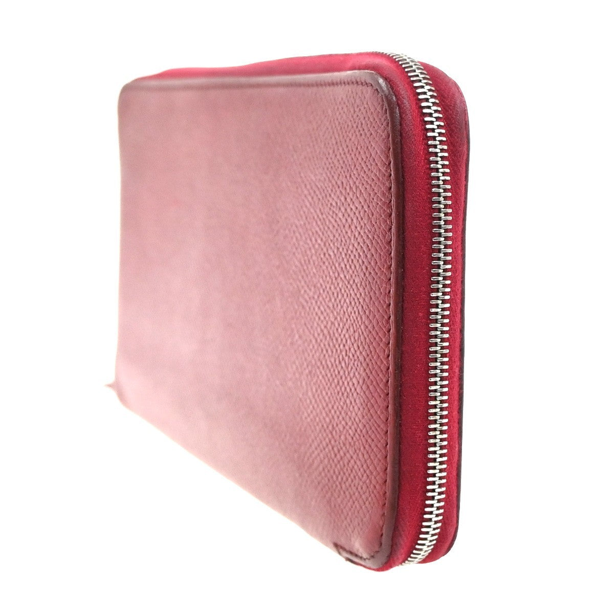 Hermes Azap Zip Around Epsom Red Leather Wallets Accessory (Pre-Owned)