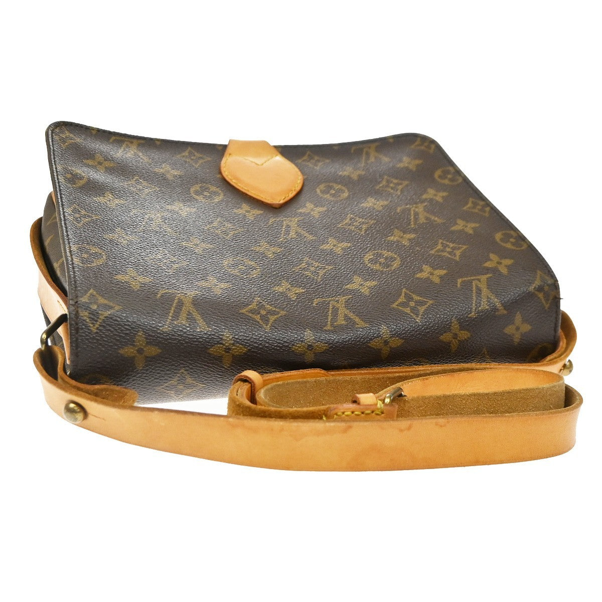 Louis Vuitton Cartouchiere Monogram Canvas Brown Canvas Shoulder Bag Bag (Pre-Owned)