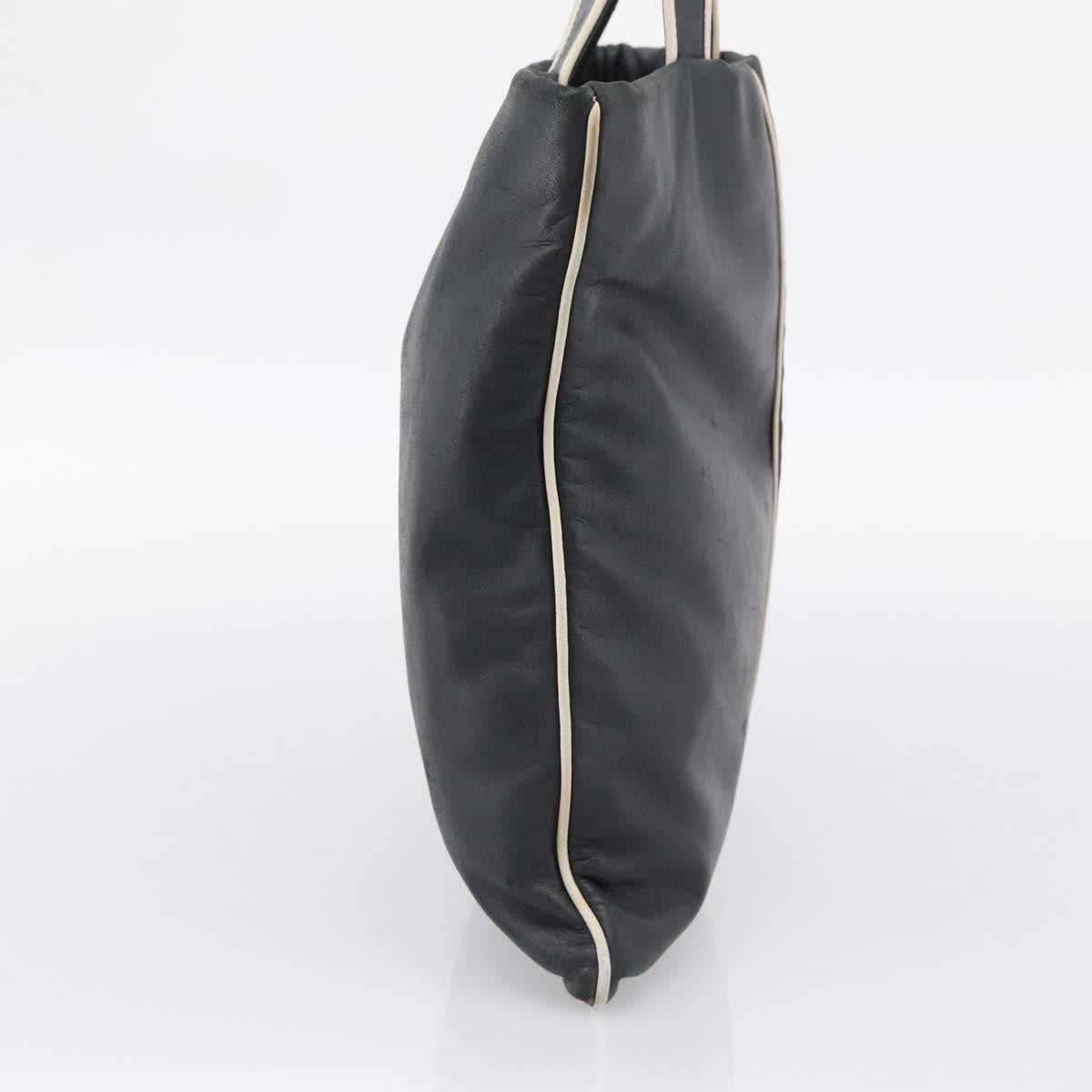 Loewe Tote Leather Black Leather Tote Bag Bag (Pre-Owned)