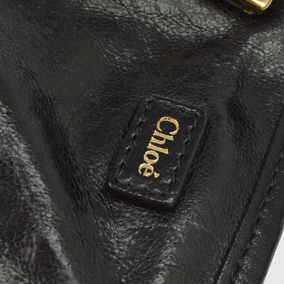 Chloe Ethel Leather Black Leather Handbag (Pre-Owned)