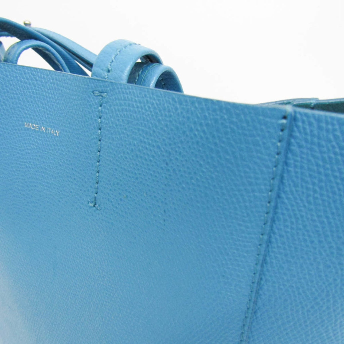 Celine Vertical Cabas All Over Logo Print Leather Blue Leather Tote Bag Bag (Pre-Owned)