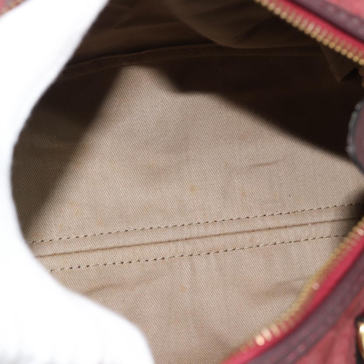 Christian Dior Boston Embossed Patent Burgundy Suede Handbag (Pre-Owned)