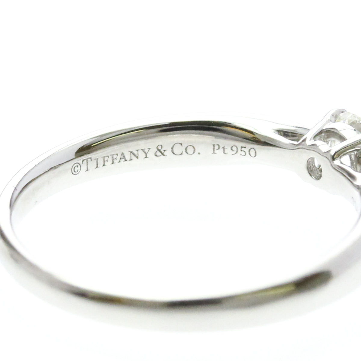 Tiffany & Co. Harmony Solitaire Platinum With Rbc Diamond Silver Platinum Ring Jewelry (Pre-Owned)