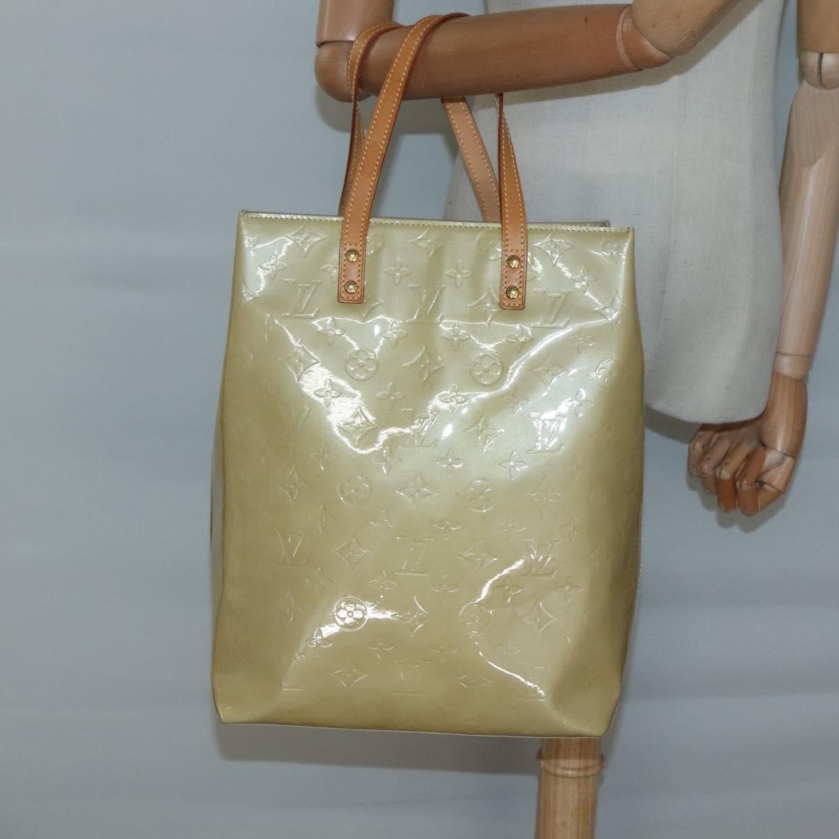 Louis Vuitton Reade Monogram Vernis Beige Patent_Leather Handbag (Pre-Owned)