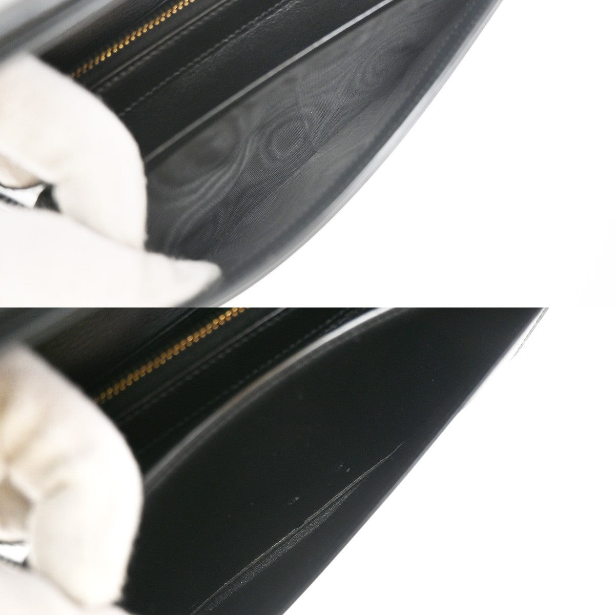 Saint Laurent Bellechasse Flap Leather Black Leather Wallets Accessory (Pre-Owned)